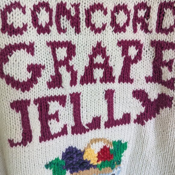 Vintage the eagle's eye Welch's Grape Jelly cardigan size S - Picture 6 of 6